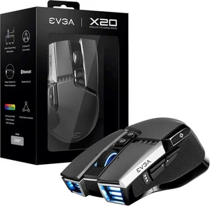 EVGA X20 Gaming Mouse Wireless Grey Customizable 16000 Dpi 5 Profiles 10 Butt... - Picture 1 of 1