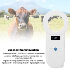 Pet Microchip Reader Rechargeable 134.2Khz Animal Handheld Scanner OLED BEA - Picture 1 of 12