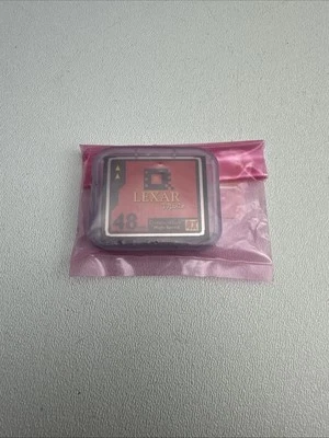 VTG LEXAR MEDIA COMPACT FLASH MEMORY CARD 48MB FOR OLD DIGITAL CAMERA NEW - Image 1 of 4