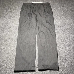 Brooks Brothers Herrenhose 36 x 30 Madison Wolle plissiert Bündchen grau elegante Hose - Bild 1 von 15