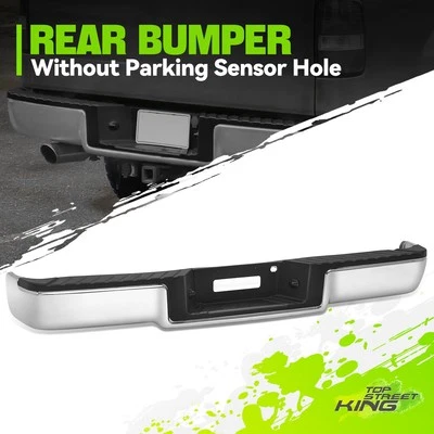 Chrome Rear Bumper Assembly Fleetside w/o Park Sensor Holes for Ford F 150 04-06 - Image 1 of 4