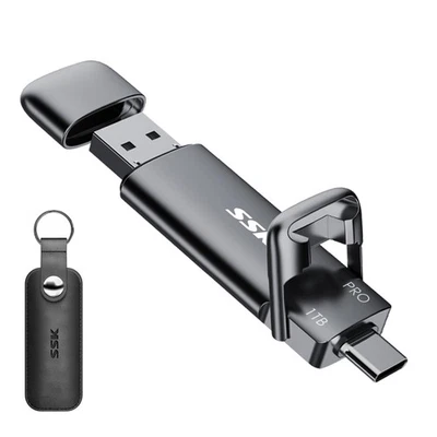 SSK 2TB USB C Drive Fast Flash Drive Dual Drive Up to 1000 MB/s,Type-c + A - Image 1 of 4