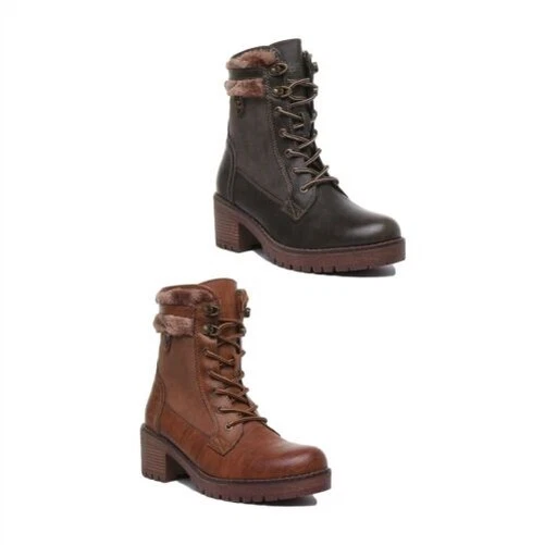 REFRESH 69298Lace Dar Cuerda Corto Militar Botas Botines Femenino GB 3-8 - Imagen 1 de 1