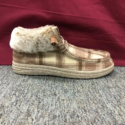 全新 女式 LAMO EW2152 卡西迪 栗色格子 高帮莫卡辛鞋 9 码 — 第 1/4 张图片