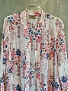 ¡Nuevo! Jorja Sheer Floral Duster Kimono Envoltura Boho Festival Mujer Talla L - Imagen 1 de 5