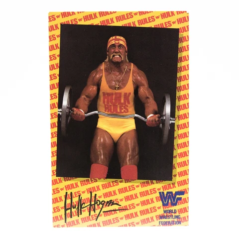 Vintage 1988 WWF Superstars II HULK HOGAN Workout Postcard | RARE | Free S&H Cover