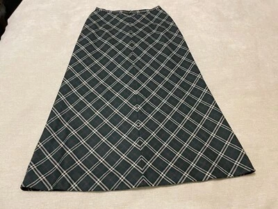 Falda de lana tartán a cuadros verde talla 12 Preston York usada en excelente estado Foto 1 de 4