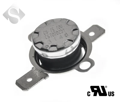 CANTHERM BIMETALLIC TEMPERATURE SENSOR 70 DEGREE C N/C FASTON CS707025Y - Image 1 of 2