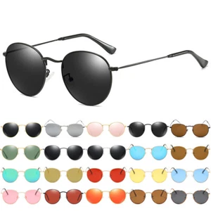 Retro Polarized Sunglasses Unisex Classic Designer Metal Frame Glasses Shades - Picture 1 of 32