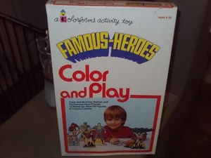 VINTAGE FAMOUS HEROES COLOR & PLAY SUPER FRIENDS RARE BRAND NEW UNUSED MIB 1976 - Picture 1 of 24