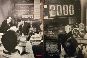 1998 - 2 PG PRINT AD - ESPN SPORTSCENTER AD - DAN PATRICK 2000TH CONS. BROADCAST - Picture 1 of 1