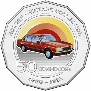 Australian Fifty 50c cent coin - 2016 HOLDEN HERITAGE VC Commodore Coloured UNC - Picture 1 of 3