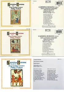 New London Consort (Philip Pickett): Carmina Burana vols 1-4 (4CDs 1987-1989) - Picture 1 of 1