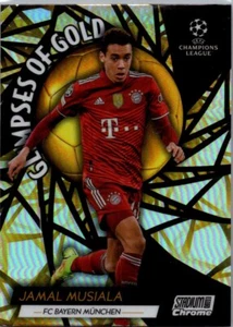 2021-22 Topps Stadium Club Chrome UCL Glimpses of Gold #GG-JM Jamal Musiala - Bild 1 von 2