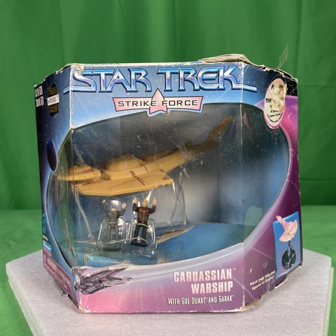 Vintage Star Trek Strike Force, Star Trek Cardassian Ship, Damaged Box / Figure Cover