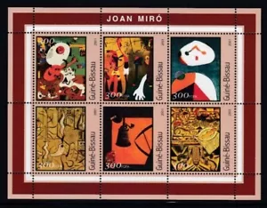 GUINEA-BISSAU Joan Miro, Artist MNH souvenir sheet - Picture 1 of 1