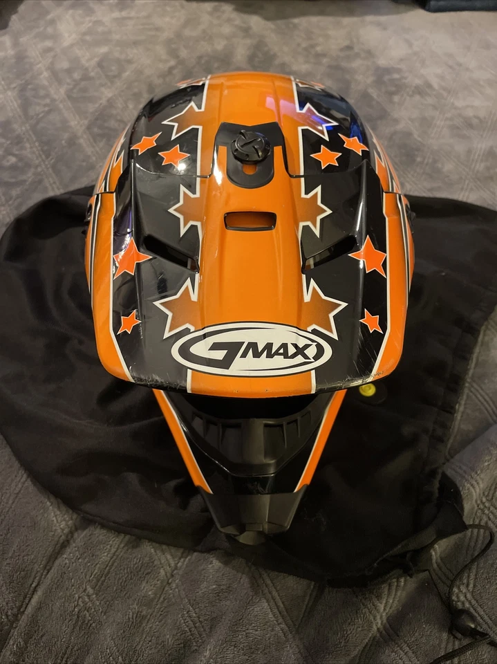 GMAX Youth Small Helmet Superstar Orange, GM46.2 Superstar DOT Approved. — 第 1/4 张图片