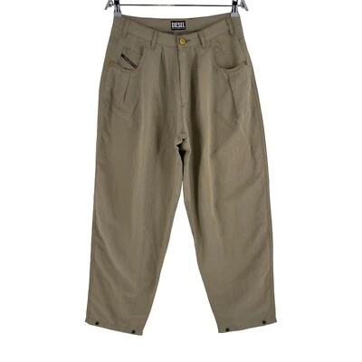 Diesel Brown Loose Cotton Linen Twill Pants Trousers Size W27 - Image 1 of 4