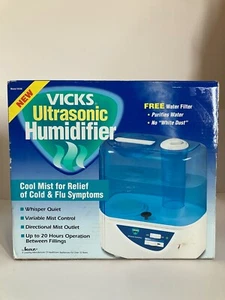 Vicks Ultrasonic Cool Mist Humidifier Med/Lg Room Up To 20Hrs Of Relief V5100 - Picture 1 of 8