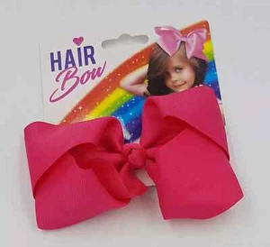 Kinder Mädchen Haar Große Schleife Haarspange Schule Band Accessoire - Rosa - Bild 1 von 1