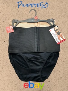 SKINNYGIRL SHAPER 2 PCK ELASTIC BAND HOOK&EYE BRIEFS~WHITTLE YOUR WAIST~SG7614~M - Picture 1 of 13