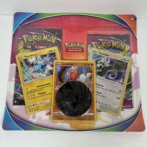 JCC Pokémon: Cartas de Tornadus, Thundurus y Landorus con 2 paquetes de refuerzo y monedas - Imagen 1 de 9