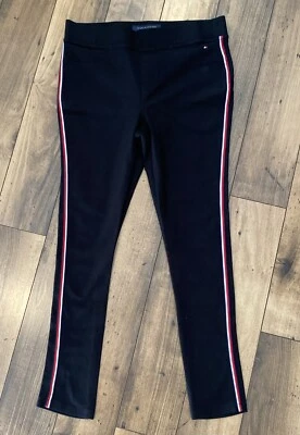 Calça de tornozelo feminina skinny stretch Tommy Hilfiger preta tamanho grande - Imagem 1 de 4