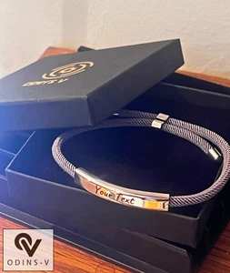 Personalised Engraved Women Bracelet - Birthday Gift Fathers Day Christmas Gift - Picture 1 of 35