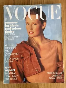 Vogue Magazine: June 1987 UK. Summer Fashion. Estelle Lefebure Cover. - Picture 1 of 16