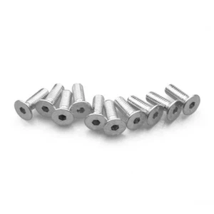 Tornillo de cabeza plana de aluminio HobbyStar, M3X14, plata, 10 piezas 3 mm 3 mm 14 mm - Imagen 1 de 1