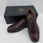 LA Milano NEW Leather Shoes Mens 9EEE Brown Dress Shoes Oxfords Massage Insole