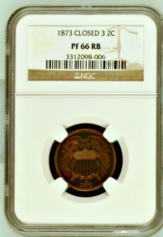 1873 NGC PR66 RB 600 Minted β Proof-Only Key to the Two Cent Set β Undervalued Cover