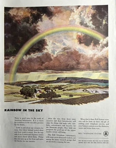1943 Bell Telephone System Rainbow In The Sky Laboratories Winning War VTG Ad - Picture 1 of 1
