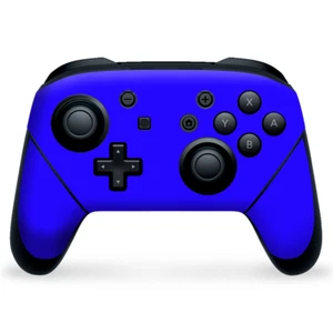 Nintendo Switch Pro Controller Skin Decal Vinyl Wrap -  Bright Blue - Zdjęcie 1 z 2