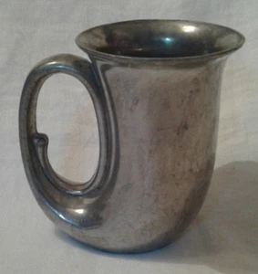 Vintage Duratale by Leonard Pewter Horn-Shaped Mug, Monogrammed - Picture 1 of 7