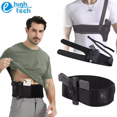 Tactical Gun Holster Concealed Carry Belly Band Waist Belt Shoulder Magazine Bag - Image 1 of 4