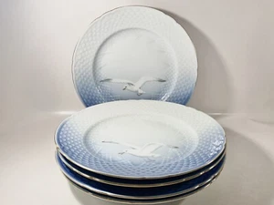 5x Bing & Grondahl Royal Copenhagen Seagull Gold Rim Dinner Plates 325 - Picture 1 of 12