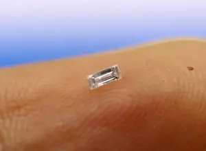 Setting Stone Baguette Cut 2 MM Size Loose Natural Diamond 0.015Ct F/SI1 Clarity - Picture 1 of 8
