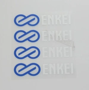 4 x Enkei Wheel Decal Sticker Blue White for TS-5 PR05 Kojin RT6 PF05 T6R EVO - Picture 1 of 1