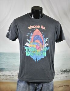 SHORE LB Throw Down MULLIGANS Beach House SURFER Shirt Sz L Gray Vendor Sponsors