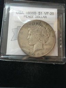 1935S USA, Silver Peace Dollar. (Marks) - Picture 1 of 8