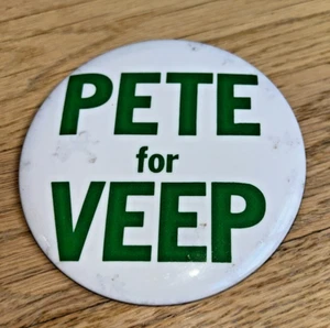 1976 PETE FOR VEEP Button Pittsburgh Mayor Pete Flaherty FAVORITE SON for Carter - Picture 1 of 2