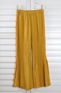 OH MY GAUZE! Solid Orange Pull On Flared Casual Pants Size 0 US XS / Small (2-4) - Picture 1 of 5