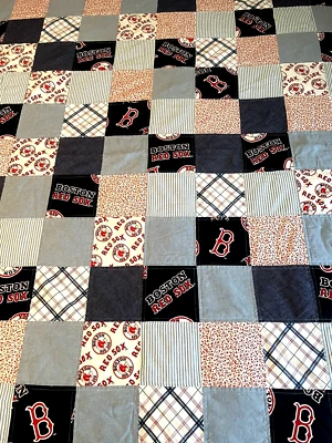 Boston Red Sox Béisbol MLB Hecho en Casa Doble Cama Edredón - Rojo, Blanco, Azul 70 x 93 Foto 1 de 4