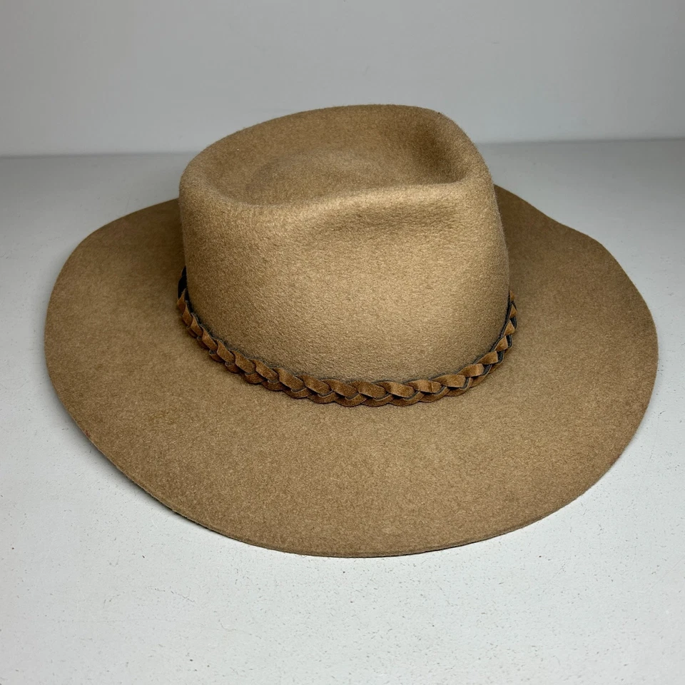 The Great Australian Hat Co. Trilby Sombrero Marrón Suave 6 7/8 56 Hecho en Australia Foto 1 de 4