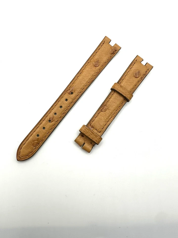 New Genuine Cartier 14x12 Golden Tan Ostrich Leather Watch Band Strap KD24AG57 - Image 1 of 4
