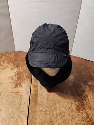 Rei Elements E1 Black Fleece Insulated Cold Weather Hat Winter Ear Flaps L/XL  - Image 1 of 4