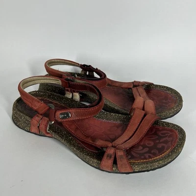 Teva Ventura Cork Strappy Women's Sandals Size 8 Red S/N 6510 Adjustable Comfy - Image 1 of 4