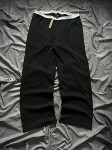 Skims Cotton Rib Relaxed PantS In Soot Color Size XL - Picture 1 of 9