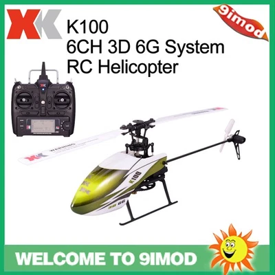Wltoys XK K100 RC Helicopter 6CH 3D 6G System Remote Control Toy w/ Transmitter - Image 1 of 4